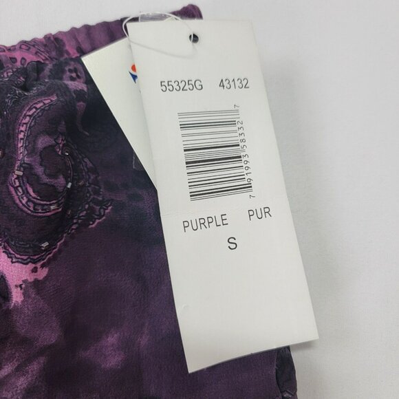 New York City Design Co. Purple Shiny Beading Women's Size Small SILK SKIRT New - Picture 4 of 8